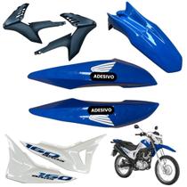 Carenagem Nxr Bros 160 modelo 2016 Até 2021 Aba do Tanque Par de Complementos Tampa Lateral Paralama Dianteiro