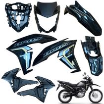 Carenagem Nxr bros 160 Modelo 2022 2024 Asa do Tanque Par de Complementos Frente Frontal Rabeta Traseira Paralama Dianteiro