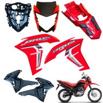 Carenagem Nxr Bros 160 Modelo 2022 2024 Asa do Tanque Par de Complementos Frente Frontal Rabeta traseira