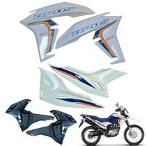 Carenagem Nxr Bros 160 Modelo 2022 2024 Asa do Tanque Par de Complementos Tampa Lateral Lado Filtro Bateria