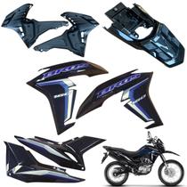 Carenagem Nxr bros 160 Modelo 2022 2024 Asa do Tanque Par de Complementos Tampa Lateral Rabeta traseira