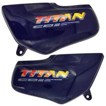 Carenagem tampa lateral titan 125 cg honda c-faixa azul 1995 Carenagem tampa lateral titan 125 cg honda c-faixa azul 1995