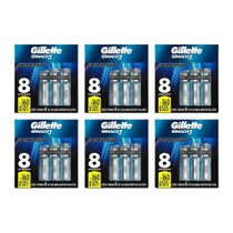 Carga Barbeador Mach3 Tradicional Com 8Un - Kit Com 6Un