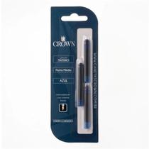 Carga de caneta Crown tinteiro azul com 3 unidades CA32005A