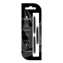 Carga de caneta Crown tinteiro preto com 3 unidades CA32005P