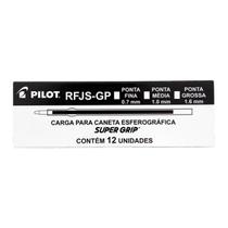 Carga de caneta pilot rfjs-gp-g-1.6 preta - cx c/ 12