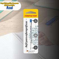 Carga Esferográfica Compactor 1005 Ponta Média Azul 002265001