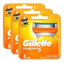 Carga Gillete Fusion 5 Kit Com 12 Unidades