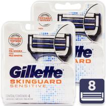 Carga Gillette Fusion Skinguard Sensitive com 8 Cartuchos