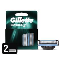 Carga Gillette Mach 3 c/2 Refis Para Barbear - gillete