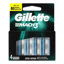 Carga Gillette Mach 3 Com 4 Unidades