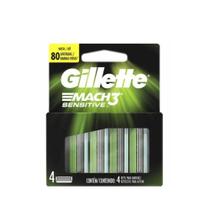 Carga Gillette Mach 3 Sensitive Com 4 Unidades