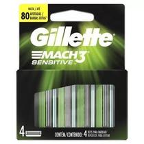 Carga Gillette Mach3 C/4 - Sensitive, Normal ou Turbo Precisão e Conforto para um Barbeado Perfeito