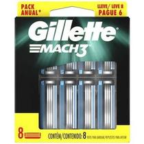 Carga Gillette Mach3 C/8 Sensitive ou Normal - Gillete