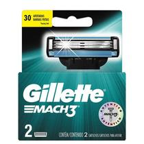 Carga Gillette Mach3 Com 2 Unidades Carga Gillette Mach3 Com 2 Unidades