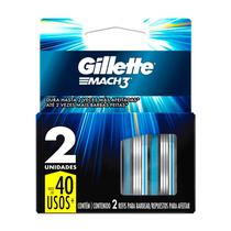 Carga Gillette Mach3 Para Aparelho De Barbear 2 Unidades