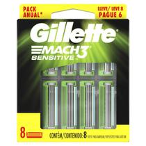 Carga Gillette Mach3 Sensitive 8 Unidades