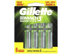Carga Gillette Mach3 Sensitive - 8 Unidades