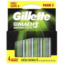 Carga Gillette Mach3 Sensitive com 4un L4P3