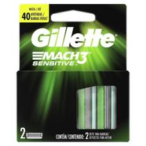 Carga Gillette Mach3 Sensitive Embalagem com 2 Unidades - Gillette Mach 3
