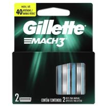 Carga Gillette Para Aparelho de Barbear Mach 3 Com 2un