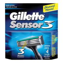 Carga Gillette Sensor3 4 Unidades