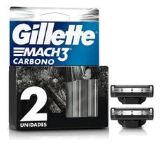 Carga Lâmina De Barbear Gillette Mach3 Carbono 2 Cartuchos