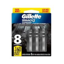 Carga Mach 3 com 8 Unidades Carbono - GILLETTE