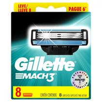 Carga para Aparelho de Barbear Gillette Mach 3 Leve 8 Pague 6