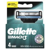 Carga Para Aparelho De Barbear Gillette Mach3 - 4 Unidades