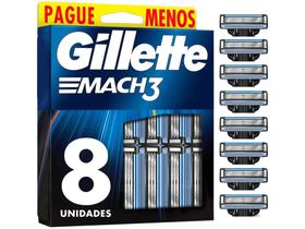 Carga para Aparelho de Barbear Gillette Mach3 - 8 Unidades
