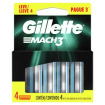 Carga para Aparelho de Barbear Gillette Mach3 Leve 4 Pague 3