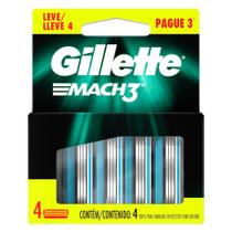 Carga Para Aparelho De Barbear Gillette Mach3 - Leve 4 Pague 3