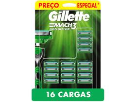 Carga para Aparelho de Barbear Gillette - Mach3 Sensitive 16 Cargas