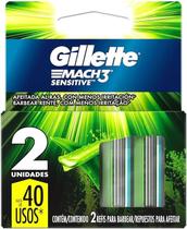 Carga para Aparelho de Barbear Gillette Mach3 Sensitive 2 unidades