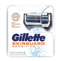 Carga Para Aparelho de Barbear Gillette Skinguard Sensitive Refil 2 Cartuchos Carga Para Aparelho de Barbear Gillette Skinguard Sensitive Refil 2 Cartuchos