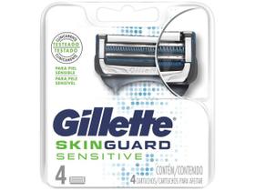Carga Para Aparelho de Barbear Gillette Skinguard Sensitive Refil 4 Cartuchos