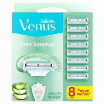 Carga para Aparelho Depilatório Gillette Venus Pele Sensível 8 Unidades