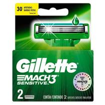Carga Para Barbear Mach3 Sensitive 2 Unidades - Gillette