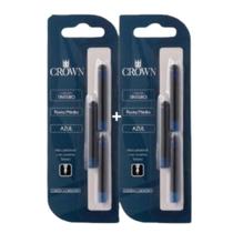 Carga Para Caneta Crown Tinteiro Com 3 Refil - Ca32005 Azul Preto ( Kit com 02 unidades) Carga Para Caneta Crown Tinteiro Com 3 Refil - Ca32005 Azul Preto ( Kit com 02 unidades)