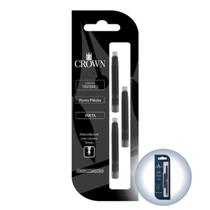 Carga Para Caneta Crown Tinteiro Com 3 Refil - CA32005 Carga Para Caneta Crown Tinteiro Com 3 Refil - CA32005