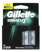 Carga Para Lâmina De Barbear Gillette Mach3 - 2 Unidades
