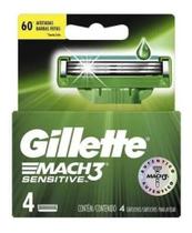 Carga Para Lâmina De Barbear Gillette Mach3 Sensitive 4 Unid