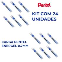 Carga refil caneta pentel energel lr7-c 0.7 azul kit com 24 Carga refil caneta pentel energel lr7-c 0.7 azul kit com 24