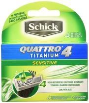 Carga Schick Quattro 4 Titanium Cartucho C/ 4 Unidades Refil