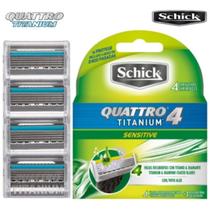 Carga Schick Quattro 4 Titanium Cartucho Com 4 Unidades Refil