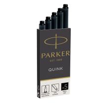 Carga Tinteiro Parker Quink Negra - 5 Unidades