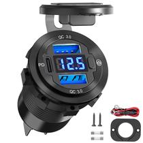 Cargador de Coche Qidoe USB 30W PPS PD 3.0 Dual QC3.0 Impermeable
