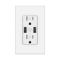 Cargador de pared con toma USB 4.8A de alta velocidad y doble puerto 15A