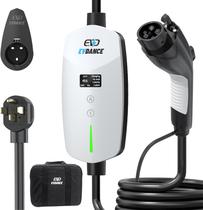 Cargador EV EVDANCE Nivel 2, 40A, 240V 9.6kW Estación de Carga Portátil para Vehículo Eléctrico, Enchufe NEMA 14-50, Cable de 7.5m, Corriente Ajustable y Retardo con Temporizador, Conector J1772 para BEVs/PHEVs